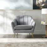 كرسي مخمل بمساند ذراعين - ديزموند