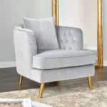 كرسي مخمل مع مساند ذراعين - سكاي