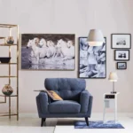 ⁦كرسي قماش بمساند ذراعين من فليتشر⁩ - الصورة ⁦2⁩