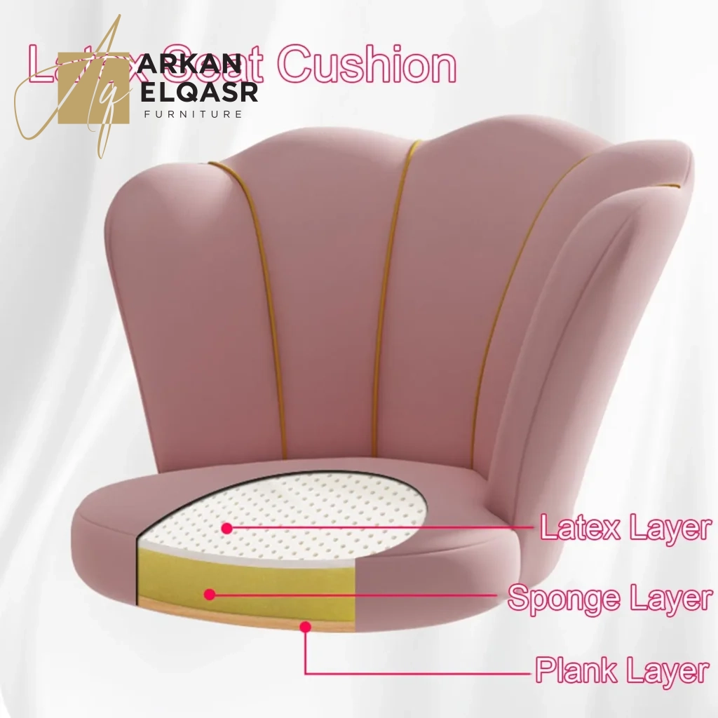 كرسي تسريحه مرتفع بأرجل معدنية