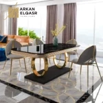 كرسي طاولة طعام من الاستيل الفاخر