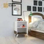 كومودينة بوحدة تخزين ابيض