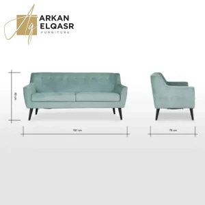 كنب مخمل 3 مقاعد - ويلما