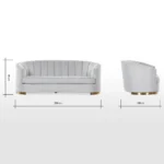 ⁦كنبة 3 مقاعد قماش من سميث⁩ - الصورة ⁦6⁩