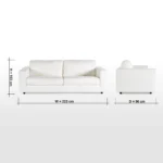 ⁦كنب قماش ذات مظهر مميز- لاوسون⁩ - الصورة ⁦6⁩