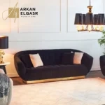 كنب مخمل 3 مقاعد بتصميم برودي