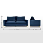 ⁦كنب مخمل بتصميم مميز رينو⁩ - الصورة ⁦5⁩