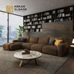 كنب زاويه قماش فاخرة