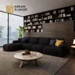 كنب زاويه قماش فاخرة