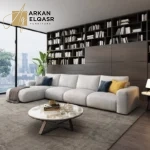 كنب زاويه قماش فاخرة