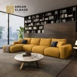 كنب زاويه قماش فاخرة