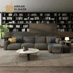 كنب زاويه قماش فاخرة