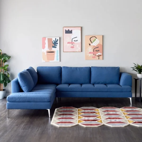 كنبة ركنية قماش 4 مقاعد من كارتر