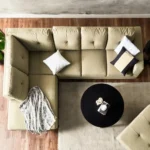 ⁦كنبة ركنية 4 مقاعد جلد صناعي - جاستين⁩ - الصورة ⁦3⁩