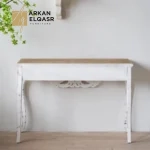 كنسول خشبي عتيق ابيض فاخر