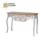 كنسول خشبي عتيق ابيض فاخر