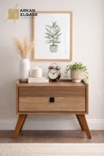 كومودينة خشبي فاتح من ام دي اف