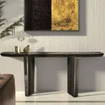 كنسول من الرخام و المعدن بتصميم عصري