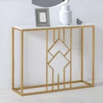 كنسول معدن ذهبي بتصميم فاخر