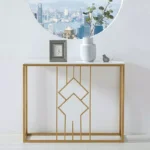 كنسول معدن ذهبي بتصميم فاخر