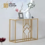 كنسول معدن ذهبي بتصميم فاخر