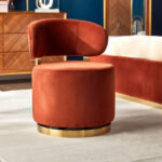 ⁦مقعد تسريحة مخملي انيق⁩ - الصورة ⁦2⁩