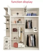 ⁦خزانة ملابس مع تسريحة مدمجة بتصميم عصري⁩ - الصورة ⁦5⁩