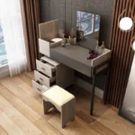 ⁦غرفة نوم كاملة بتصميم أوروبي فاخر – سرير + تسريحة + كومدينتين + خزانة ملابس – تشطيب شيك وخشب عالي الجودة⁩ - الصورة ⁦2⁩