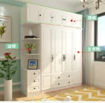 ⁦خزانة ملابس بتصميم بسيط وعصري – أبواب سحاب وأرفف داخلية – مناسبة للمساحات الصغيرة – تشطيب هادئ وأنيق⁩ - الصورة ⁦5⁩