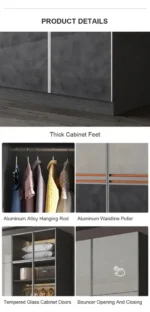 ⁦خزانة ملابس بتصميم عصري⁩ - الصورة ⁦7⁩