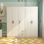 ⁦خزانة ملابس بتصميم بسيط وعصري – أبواب سحاب وأرفف داخلية – مناسبة للمساحات الصغيرة – تشطيب هادئ وأنيق⁩ - الصورة ⁦2⁩