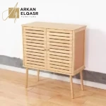 خزانة احذية بتصميم خشبي بسيط