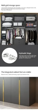 ⁦خزانة ملابس بتصميم مميز – أبواب منزلقة وتشطيب فاخر – أرفف وأدراج لتنظيم مثالي⁩ - الصورة ⁦6⁩