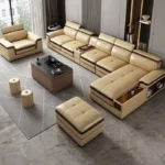 ركنة بتصميم جذاب – تنجيد ناعم وقاعدة خشبية متينة – ألوان مناسبة لغرف المعيشة العصرية