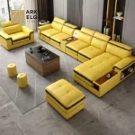 ركنة بتصميم جذاب – تنجيد ناعم وقاعدة خشبية متينة – ألوان مناسبة لغرف المعيشة العصرية