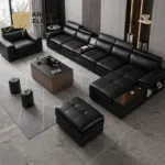 ركنة بتصميم جذاب – تنجيد ناعم وقاعدة خشبية متينة – ألوان مناسبة لغرف المعيشة العصرية