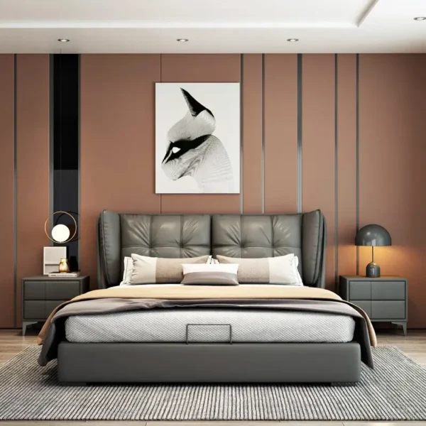 سرير بتصميم جذاب وانيق مع 2 كومدينة