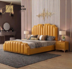 سرير نوم بتصميم ايطالي مميز مع 2 كمودينة