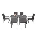 ⁦طاولة طعام مع 6 كراسي بتصميم مميز⁩ - الصورة ⁦3⁩