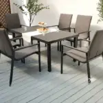 طاولة طعام مع 6 كراسي بتصميم مميز