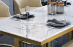 ⁦طاولة طعام رخام مع 6 كراسي بتصميم فخم⁩ - الصورة ⁦5⁩