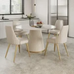 طاولة طعام مع 4 كراسي بتصميم فخم 2024