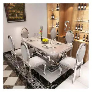 طاولة طعام رخام بتصميم فاخرة 