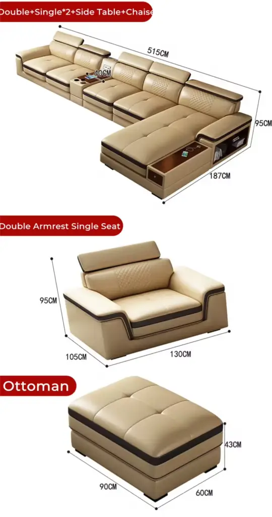 طقم جلوس فخم متعدد المزايا