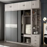 ⁦غرفة نوم كاملة بتصميم أوروبي فاخر – سرير + تسريحة + كومدينتين + خزانة ملابس – تشطيب شيك وخشب عالي الجودة⁩ - الصورة ⁦4⁩