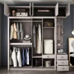 ⁦غرفة نوم كاملة بتصميم أوروبي فاخر – سرير + تسريحة + كومدينتين + خزانة ملابس – تشطيب شيك وخشب عالي الجودة⁩ - الصورة ⁦7⁩