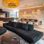 أريكة قماشية إيطالية بتقنية الاسترخاء الخلفي – تصميم مريح وبسيط – تنجيد فاخر وقاعدة متينة