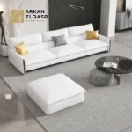 كنب مودرن لغرفة المعيشة مع بوف انيق