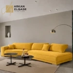 أريكة قماشية إيطالية بتقنية الاسترخاء الخلفي – تصميم مريح وبسيط – تنجيد فاخر وقاعدة متينة