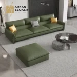 كنب مودرن لغرفة المعيشة مع بوف انيق